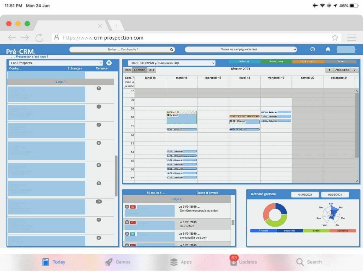Logiciel CRM de prospection logiciel crm Le logiciel CRM prospection, son Fichier prospects et ses Outils d'aide à la vente